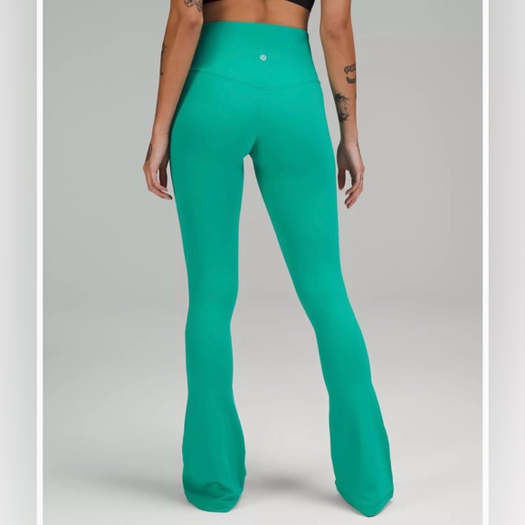 NWOT- Lululemon Teal/Green Align High Rise Mini-Flare Pant 32”. - Picture 2 of 6